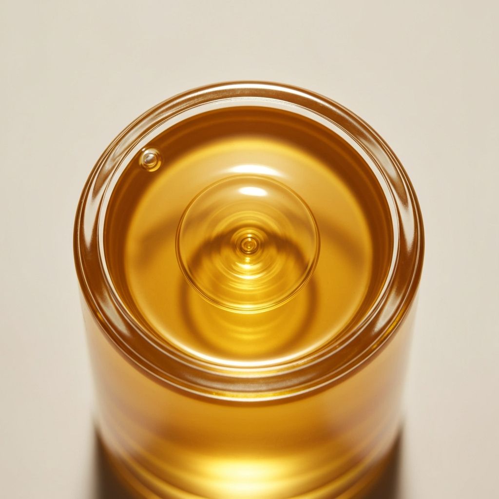 Złociście wyglądające serum z naturalnymi olejkami